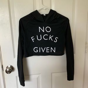 Edgy cropped hoodie
